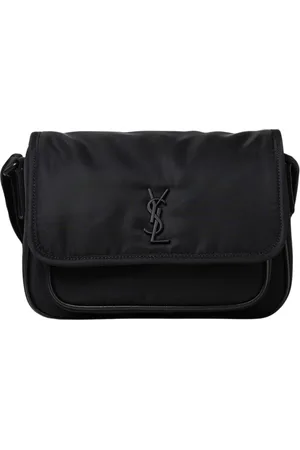Saint Laurent Taske, Herre, Sort, ONE SIZE, Uld, Quiltet Nylon Skuldertaske til Mænd