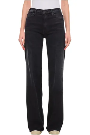 Mother Jeans, Dame, Sort, W25, Uld, Sorte Wide Leg Jeans