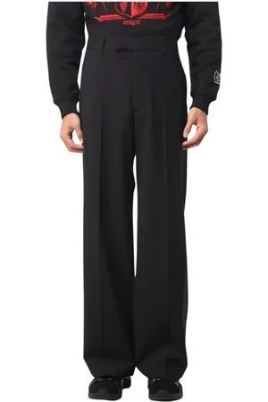 Msgm Bukser, Herre, Sort, XL, Uld, Moderne uldbukser