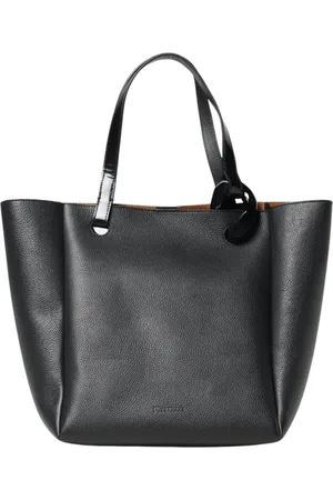 J.W.Anderson Taske, Dame, Sort, ONE SIZE, Læder, Sort Læder Tote Taske