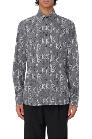Karl Lagerfeld Skjorte, Herre, Sort, XL, Regular Fit Monogram Print Skjorte