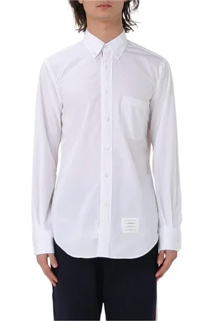 Thom Browne Skjorte, Herre, Hvid, M, Bomuld, Klassisk Hvid Poplin Skjorte