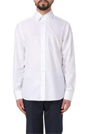 Etro Skjorte, Herre, Hvid, XL, Bomuld, Elegant Langærmet Skjorte