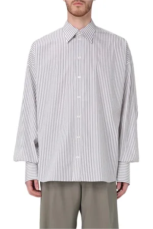 Dolce & Gabbana Skjorte, Herre, Grå, M, Bomuld, Stribet Skjorte