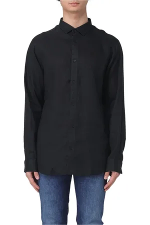Armani Exchange Skjorte, Herre, Sort, M, Hvid Langærmet Skjorte Klassisk Stil