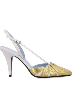 VALENTINO GARAVANI Sko, Dame, Flerfarvet, 41 EU, Læder, Blad Motiv Slingback Pumps