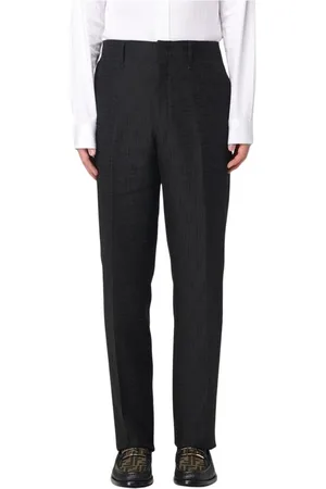 Fendi Bukser, Herre, Sort, M, Uld, Stilfulde sorte bukser