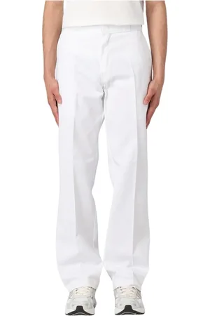 Dickies Bukser, Herre, Hvid, W28, Bomuld, Klassiske Hvide Arbejdsbukser