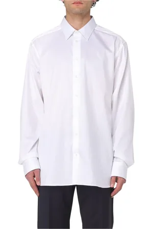 Emporio Armani Skjorte, Herre, Hvid, 3XL, Bomuld, Klassisk Bomuldsskjorte i Hvid