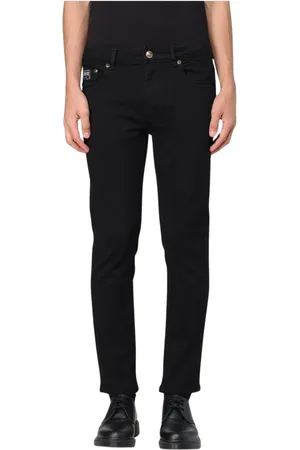 VERSACE Jeans, Herre, Sort, W32, Bomuld, Sort Slim Fit Mode Jeans