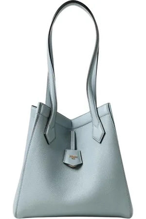 Fendi Taske, Dame, Blå, ONE SIZE, Læder, Blå Læder Tote Taske