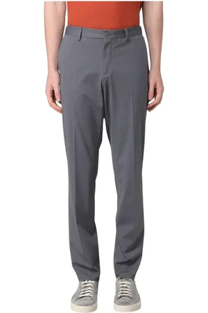 HUGO BOSS Bukser, Herre, Grå, 4XL, Uld, Slim-Fit Uldbukser til Mænd