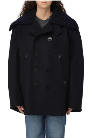 Dsquared2 Frakke, Dame, Blå, M, Uld, Marineblå Peacoat Elegant Stilfuld Alsidig