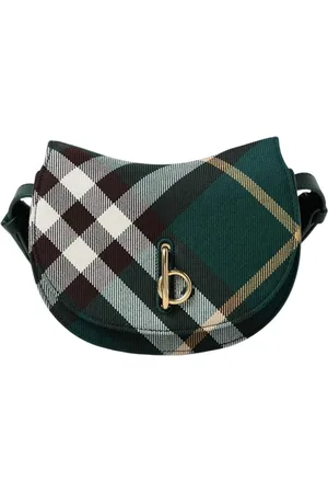 Burberry Taske, Dame, Grøn, ONE SIZE, Uld, Grøn HalfMoon Skuldertaske