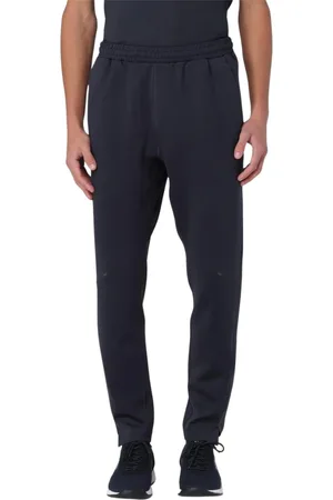 HUGO BOSS Bukser, Herre, Blå, M, Uld, Slim-Fit Blå Bukser med Bæltestropper