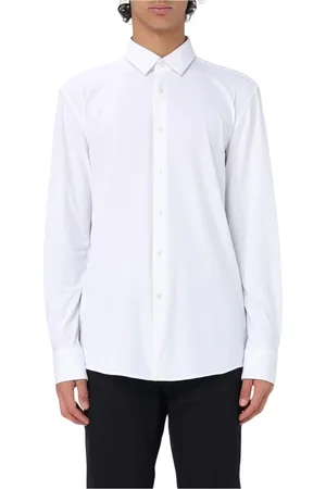 HUGO BOSS Skjorte, Herre, Hvid, 2XL, Bomuld, Slim Fit Hvid Skjorte