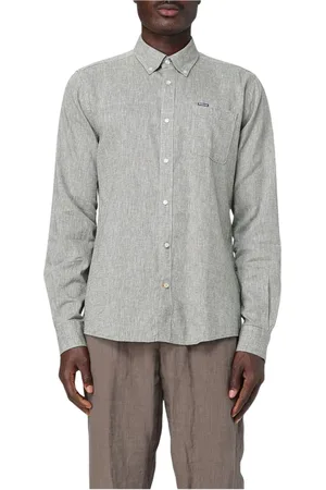 Barbour Skjorte, Herre, Grøn, 3XL, Linned, Hvidt Linnedskjorte