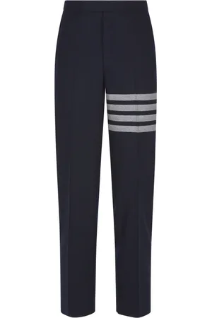 Thom Browne Bukser, Herre, Blå, L, Uld, Drop Crotch Backstrap Bukser