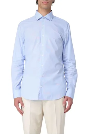 Michael Kors Skjorte, Herre, Blå, S, Elegant Blå Button-Up Skjorte