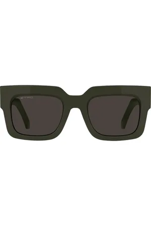 Etro Tilbehør, Dame, Grøn, 52 MM, Uld, Grønne solbriller stilfulde kvinders tilbehør