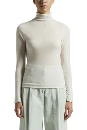 PESERICO SIGN Strik, Dame, Hvid, XL, Uld, Ekstra fin merinould og paliet sweater