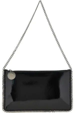 Stella McCartney Taske, Dame, Sort, ONE SIZE, Uld, Burgundy Chain Wallet Lynlås Lukning
