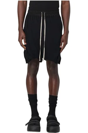 Rick Owens Shorts, Herre, Sort, L, Linned, Hvide Linnedrawstring Shorts