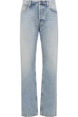 Lanvin Jeans, Herre, Blå, W34, Bomuld, Blå Bukser Klassisk Pasform Bomuld
