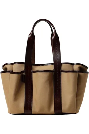 Max Mara Taske, Dame, Brun, ONE SIZE, Læder, Brun læder trim tote taske