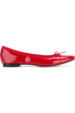 Repetto Sko, Dame, Rød, 37 EU, Læder, Røde Ballerina Sko i Patentlæder