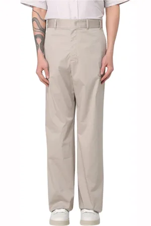 Fendi Bukser, Herre, Grå, L, Bomuld, Grå Bomuldsbukser Moderne Stil