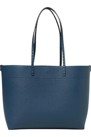 Fendi Taske, Dame, Blå, ONE SIZE, Læder, Blå Læder Tote Taske