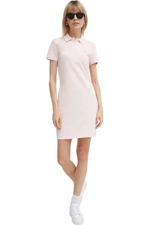 Lacoste Kjole, Dame, Lyserød, L, Bomuld, Kjole til Kvinder