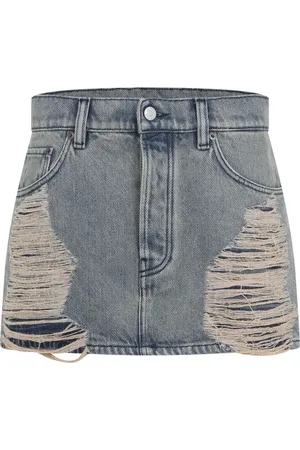 Acne Studios Nederdel, Dame, Blå, S, Denim, Blå Denim Mini Nederdel