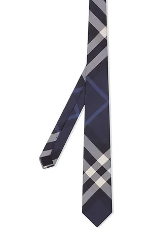 Burberry Tilbehør, Herre, Blå, ONE SIZE, Uld, Klassisk Tjek Silkeslips