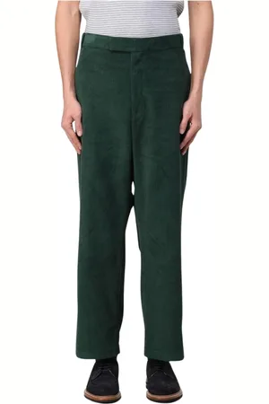 Thom Browne Bukser, Herre, Grøn, XL, Uld, Grøn Corduroy Casual Bukser