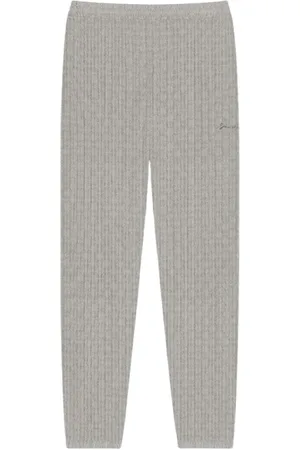 Givenchy Bukser, Herre, Grå, XL, Bomuld, Grå Cable Knit Lounge Bukser