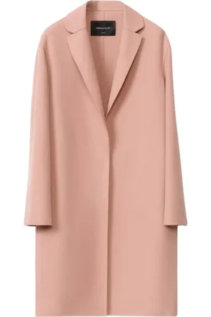 Fabiana Filippi Frakke, Dame, Lyserød, L, Uld, Klassisk Hvid Frakke Elegant Stil
