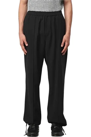 Helmut Lang Bukser, Herre, Sort, M, Uld, Sort Snørebukser