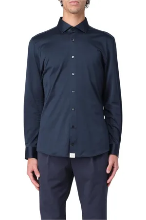 Peuterey Skjorte, Herre, Blå, 2XL, Uld, Blå Button-Up Skjorte
