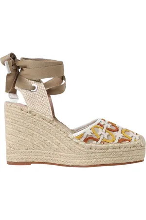 Coccinelle Sko, Dame, , 41 EU, Jute, Broderede Kilehæl Espadrillos