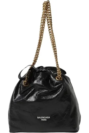 Balenciaga Taske, Dame, Sort, ONE SIZE, Uld, Elegant Top Håndtag Skuldertaske