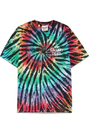 GALLERY DEPT. Top, Herre, Grøn, XL, Tie-Dye Logo Print T-shirt