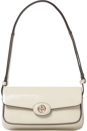 Tory Burch Taske, Dame, Hvid, ONE SIZE, Uld, Brun Mini Skuldertaske