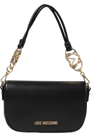 Moschino Taske, Dame, Sort, ONE SIZE, Uld, Sort Kædedetalje Skuldertaske