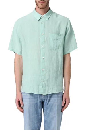 A.P.C. Skjorte, Herre, Grøn, M, Linned, Mint Linnedskjorte Afslappet Pasform