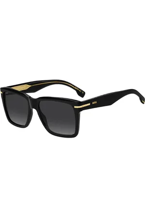 HUGO BOSS Tilbehør, Dame, Sort, 57 MM, Uld, Sorte solbriller stilfulde kvinders tilbehør