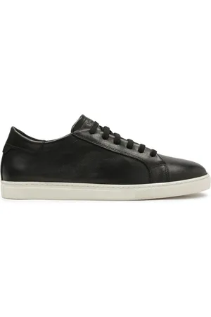 Kazar Sko, Herre, Sort, 42 EU, Uld, Sorte sneakers med hvid sål