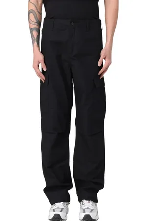 Carhartt Bukser, Herre, Sort, W33, Bomuld, Sorte Cargo Bukser med Flere Lommer