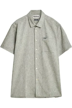 Barbour Skjorte, Herre, Grøn, L, Linned, Grøn Nelson Sommer Linned Skjorte